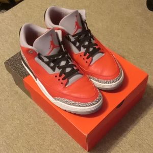 Jordan 3 retro red and elephant